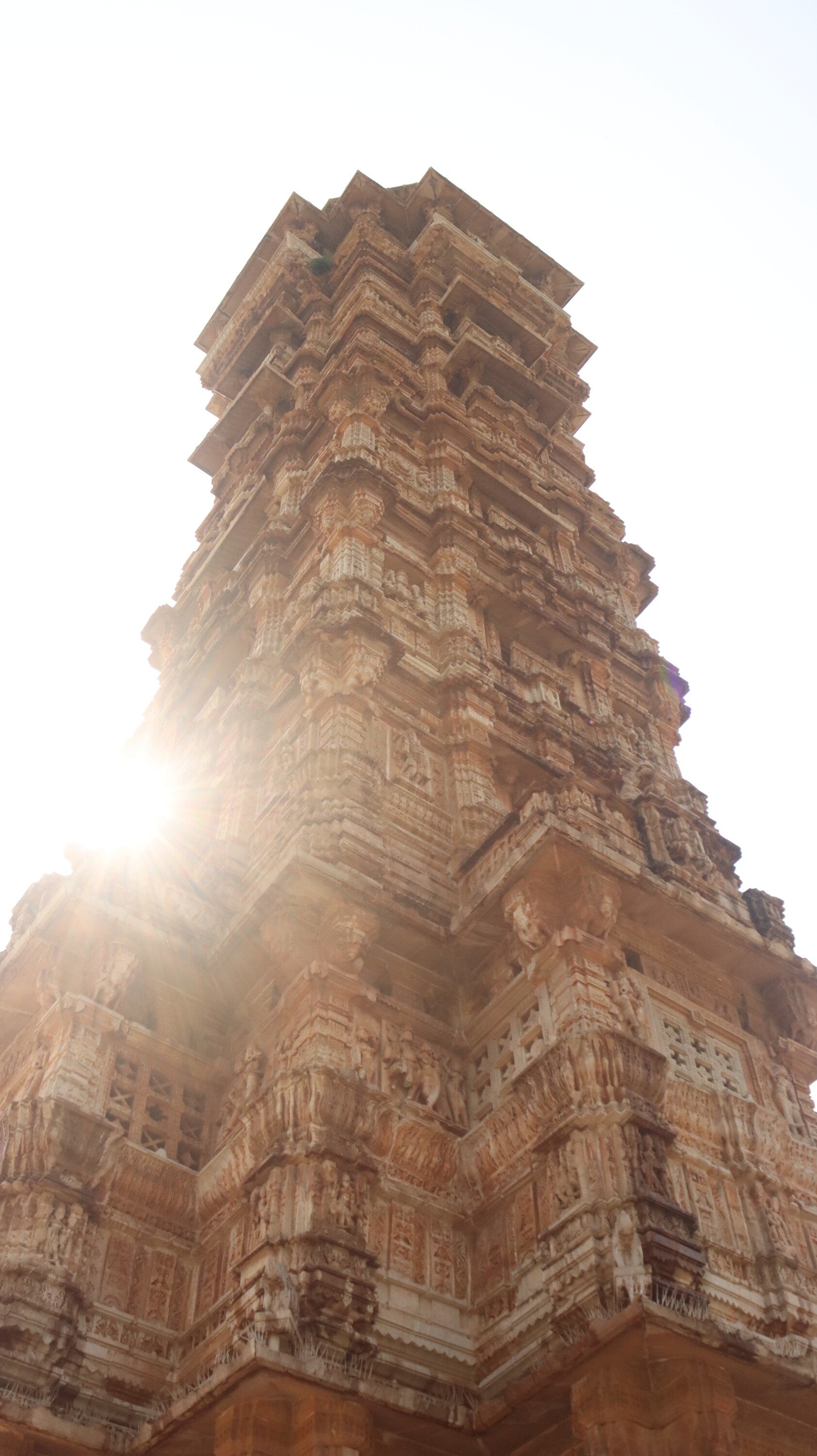 Chittorgarh fort in the afternoon heat.